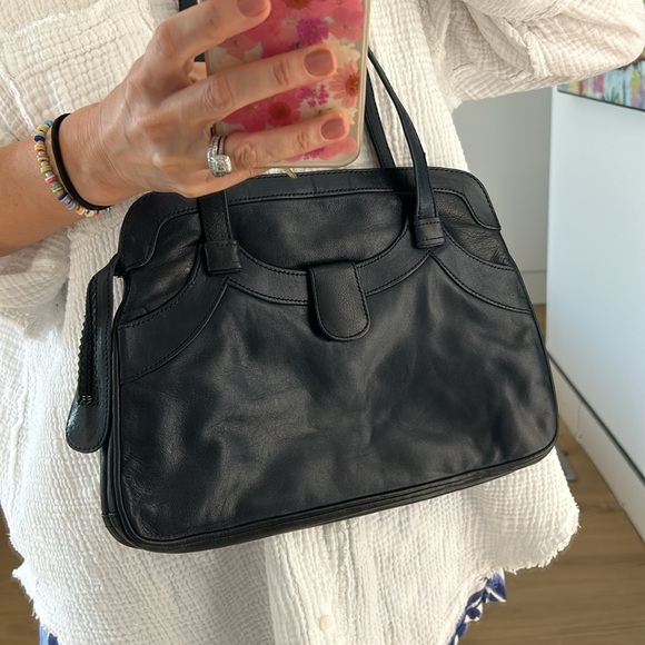 VINTAGE blue leather purse - Picture 3 of 8